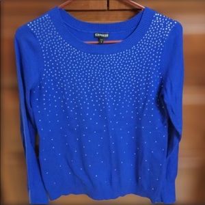 🔥Express Royal Blue Rhinestone Top - XS